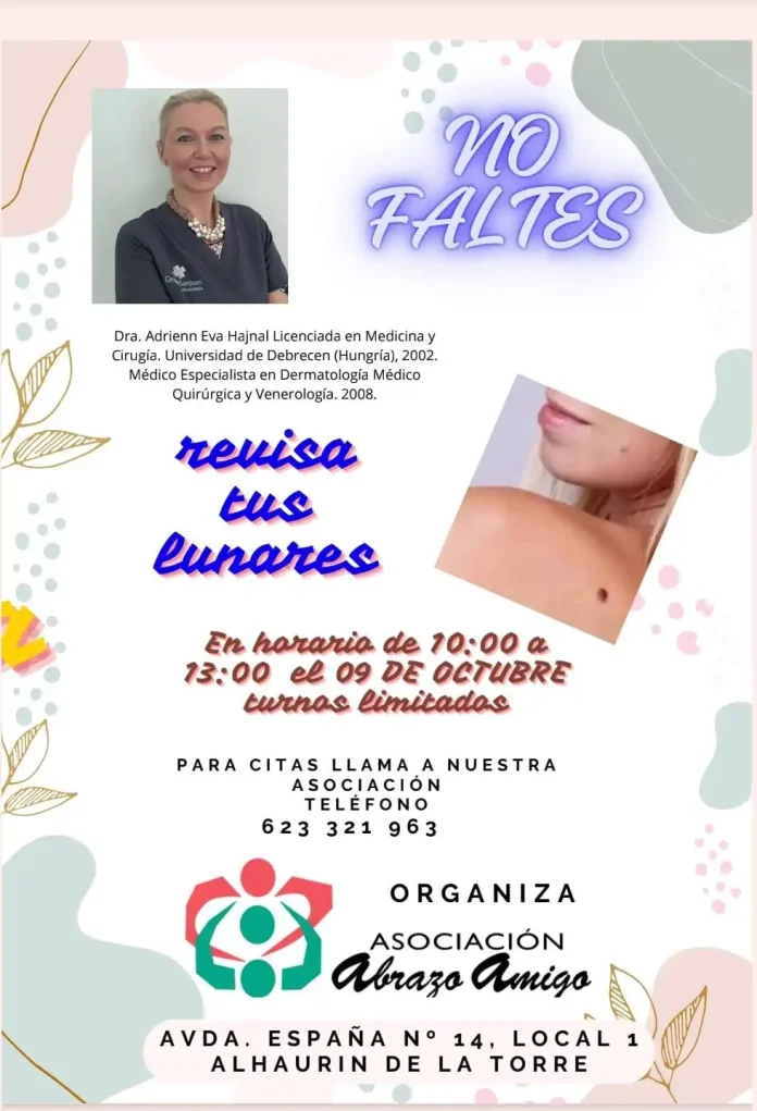 Revisión gratuita de lunares en Alhaurín de la Torre con la doctora Eva Hajnal