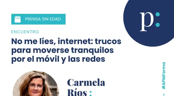 Encuentro de la periodista Carmela Ríos sobre desinformación dentro del proyecto Prensa sin Edad