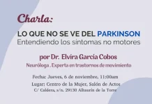 Nueva charla sobre el parkinson a cargo de la neuróloga Elvira García Cobos