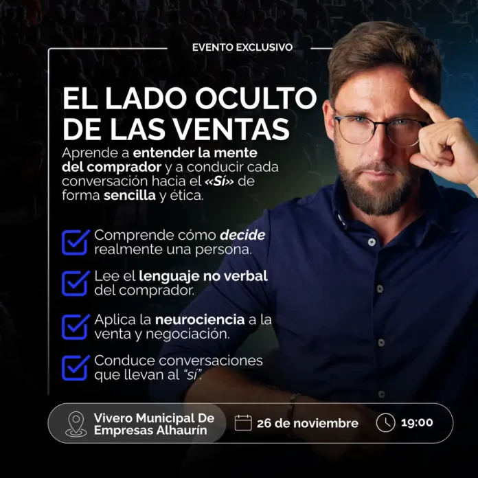 El Vivero de Empresas acogerá el evento ‘El lado oculto de las ventas’