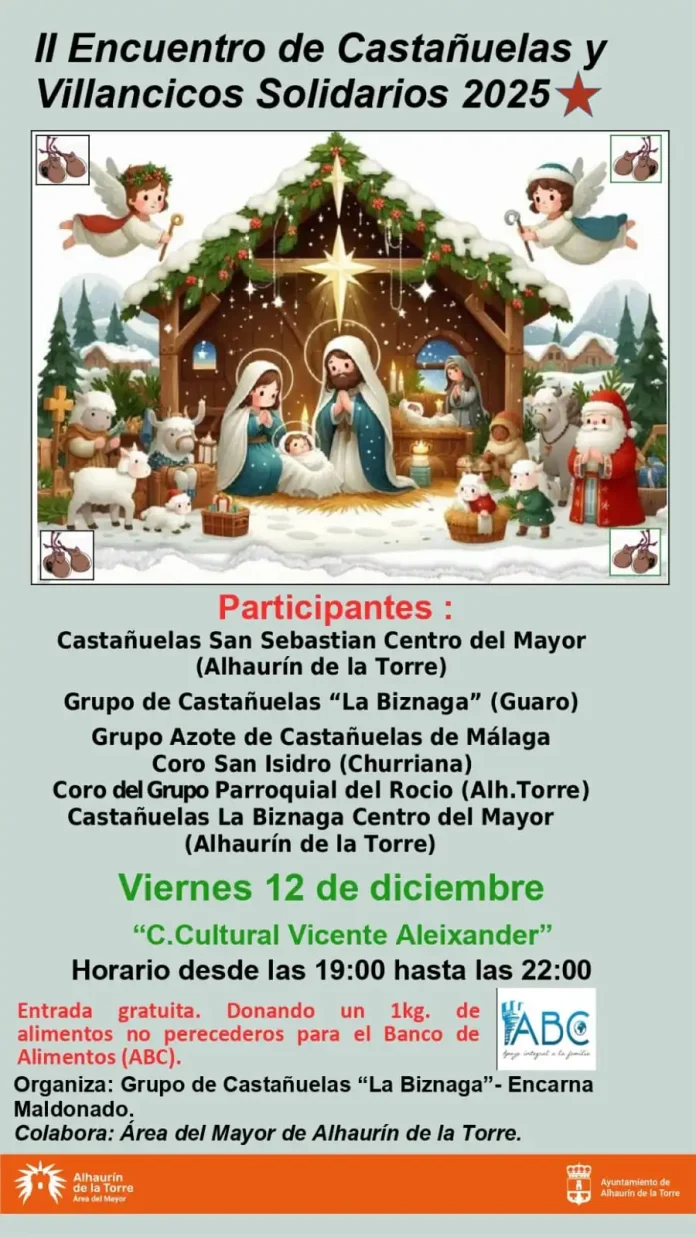 Este viernes 12 de diciembre se celebra el II Encuentro de Villancicos Solidarios