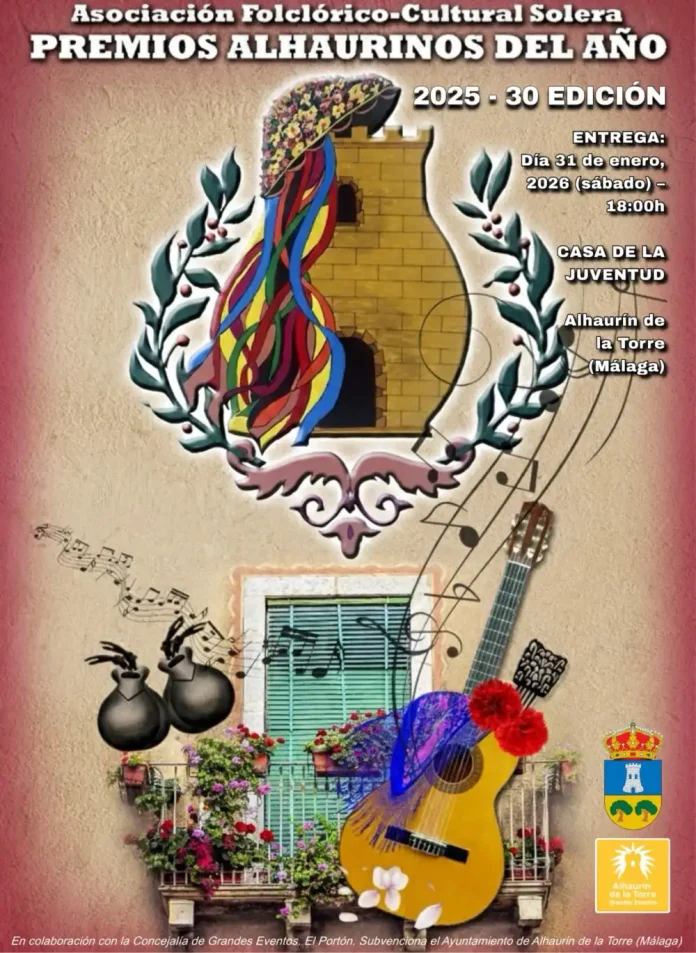 La asociación Solera entrega este sábado 31 de enero sus premios ‘Alhaurinos del Año’