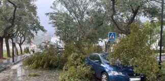 El Consorcio Provincial de Bomberos realiza siete intervenciones por el temporal de viento en la provincia