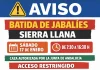 Aviso informativo sobre la batida de jabalíes en Sierra Llana este sábado, 17 de enero