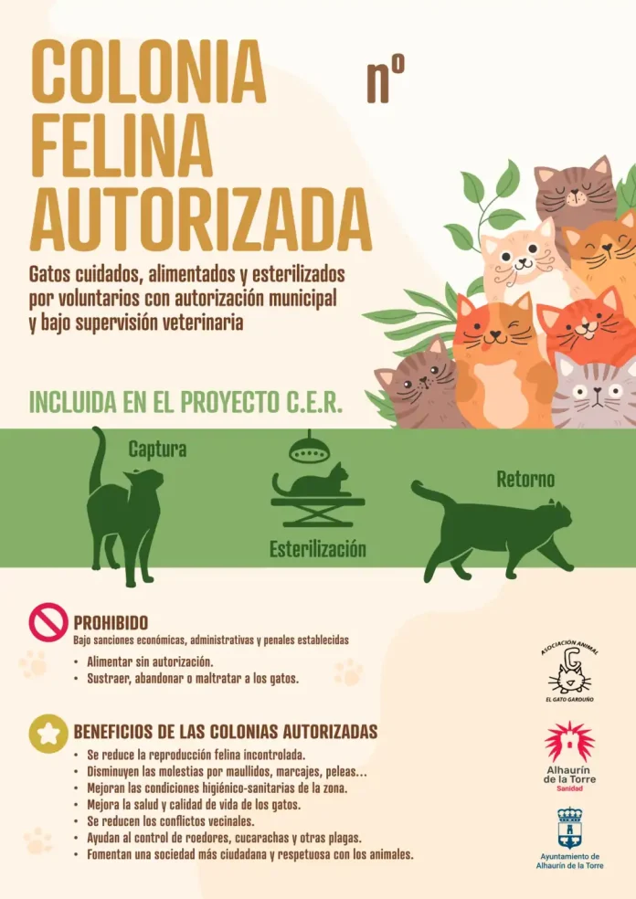 Alhaurín de la Torre refuerza la protección de sus colonias felinas