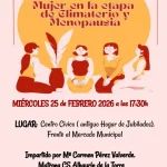 El Centro Cívico acogerá una charla sobre menopausia y climaterio el 25 de febrero El Centro Cívico acogerá una charla sobre menopausia y climaterio el 25 de febrero