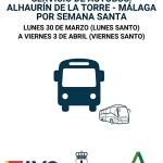 Servicio de autobús Alhaurín de la Torre – Málaga en Semana Santa