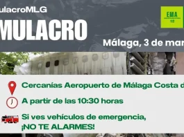 Simulacro de emergencias este 3 de marzo en el Aeropuerto de Málaga-Costa del Sol