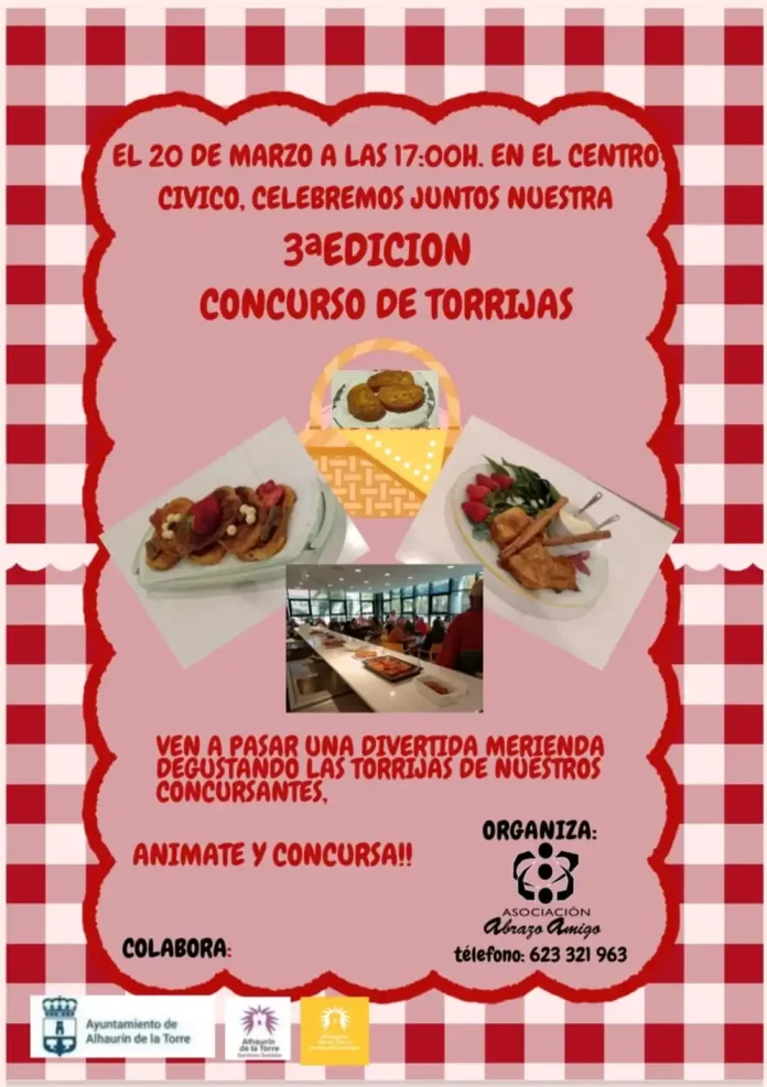 La asociación Abrazo Amigo organiza el III Concurso de Torrijas en Alhaurín de la Torre