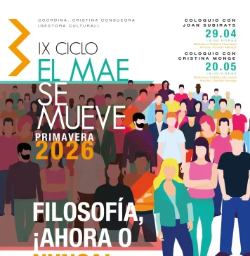 IX Ciclo ‘El MAE se mueve’ Filosofía, ¡ahora o nunca!. Joan Subirats inaugura una nueva edición del Ciclo «El Mae se Mueve» dedicada a La Defensa de la Filosofia