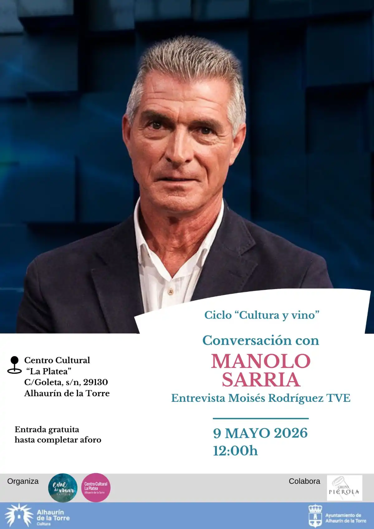 Manolo Sarria Pr ximo Protagonista Del Ciclo Cultura Y Vino De La Manolo Sarria Pr ximo Protagonista Del Ciclo Cultura Y Vino De La