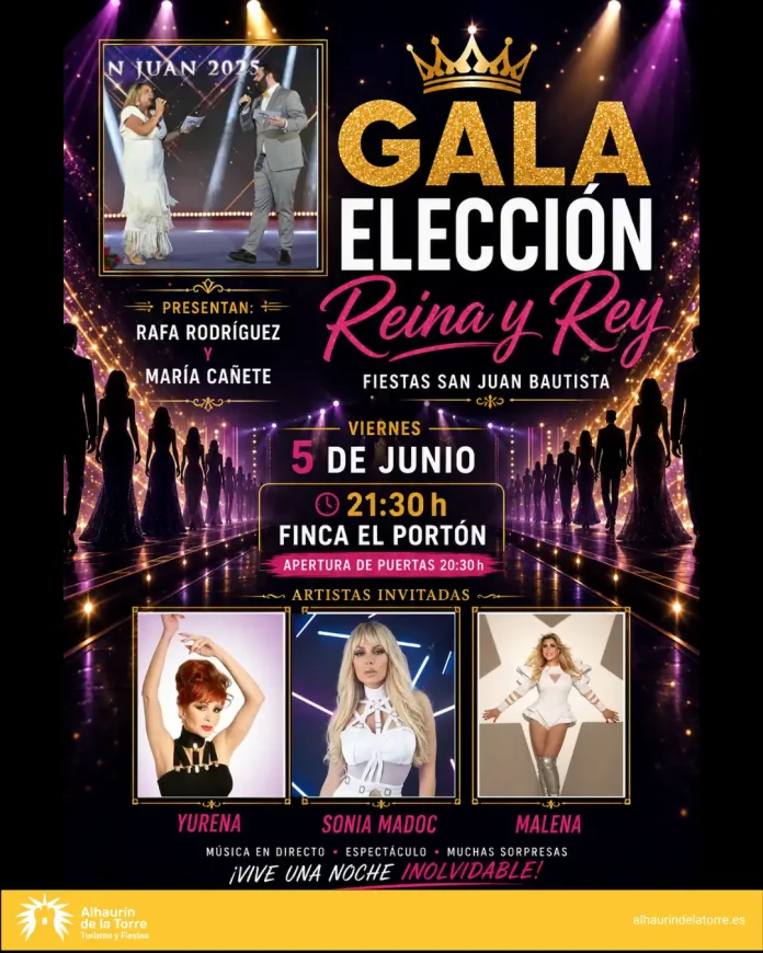 Alhaurín de la Torre elige este viernes a la Reina y al Míster de la Feria de San Juan 2026 en una gran gala en El Portón