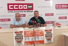 CCOO vigilará el cumplimiento de las medidas contra el golpe de calor para proteger a 70.000 trabajadores en Málaga CCOO vigilará el cumplimiento de las medidas contra el golpe de calor para proteger a 70.000 trabajadores en Málaga