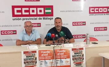 CCOO vigilará el cumplimiento de las medidas contra el golpe de calor para proteger a 70.000 trabajadores en Málaga