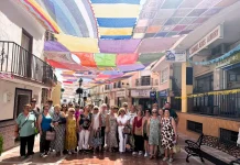 Agradecimiento a las tejedoras del gran toldo de croché Alhaurín de la Torre   