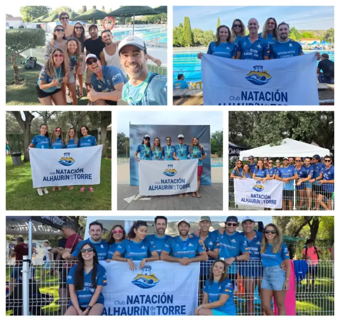 El Club de Natación Alhaurín de la Torre brilla en el Campeonato de Andalucía Máster con 24 medallas