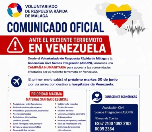 La asociación Abrazo Amigo impulsa una recogida solidaria de medicamentos para los damnificados por el terremoto de Venezuela