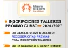 El 24 de agosto se abrirá el periodo de cita previa para inscribirse en los talleres del Área del Mayor