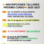 El 24 de agosto se abrirá el periodo de cita previa para inscribirse en los talleres del Área del Mayor