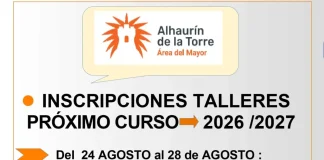 El 24 de agosto se abrirá el periodo de cita previa para inscribirse en los talleres del Área del Mayor