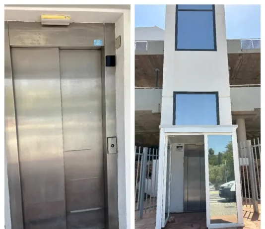 El ascensor del Mirador de La Huertecilla, en funcionamiento tras sufrir un nuevo acto vandálico