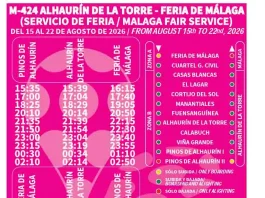 Más autobuses desde Alhaurín de la Torre para disfrutar de la Feria de Málaga 2026 sin preocuparse por el coche