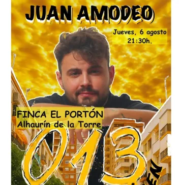 Juan Amodeo aterriza este jueves en El Portón con ‘013 Origen’, una de las grandes citas del humor del verano Juan Amodeo aterriza este jueves en El Portón con '013 Origen', una de las grandes citas del humor del verano