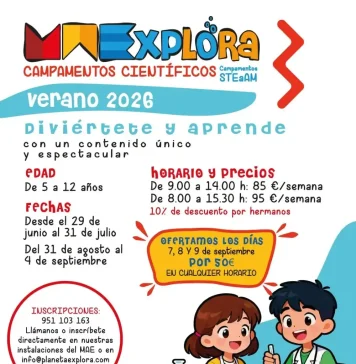 MAExplora despide el verano con una oferta especial de sus campamentos científicos MAExplora despide el verano con una oferta especial de sus campamentos científicos