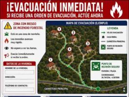 La Diputación participa en una campaña dirigida a viviendas rurales sobre cómo actuar en caso de un incendio forestal