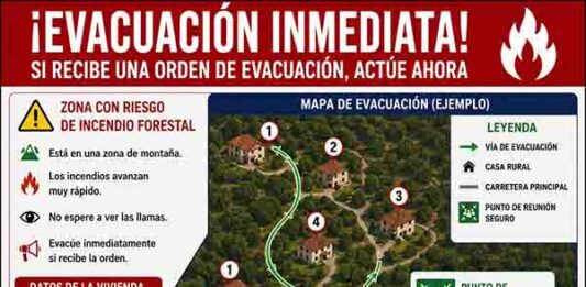 La Diputación participa en una campaña dirigida a viviendas rurales sobre cómo actuar en caso de un incendio forestal