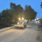 El camino de la Ribera, asfaltado en horario nocturno para evitar las horas de más calor  