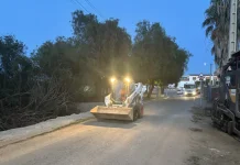 El camino de la Ribera, asfaltado en horario nocturno para evitar las horas de más calor  