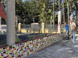 El Ayuntamiento culmina el muro perimetral del Parque del Mirador de Bellavista