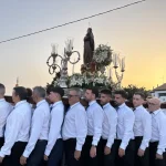 Multitudinario arranque de las Fiestas de Zapata, con una procesión de la Virgen de Asunción para el recuerdo