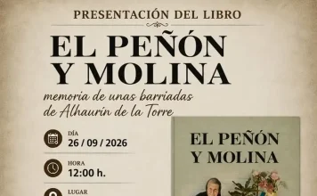 Este sábado, 26 de septiembre, se presenta el libro dedicado a El Peñón y Molina
