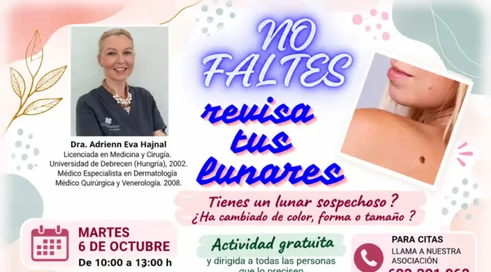 Abrazo Amigo vuelve a ofrecer revisiones gratuitas de lunares en Alhaurín de la Torre