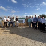 El alcalde y la delegada de Aguas de la Junta se reúnen con agricultores en Zapata       