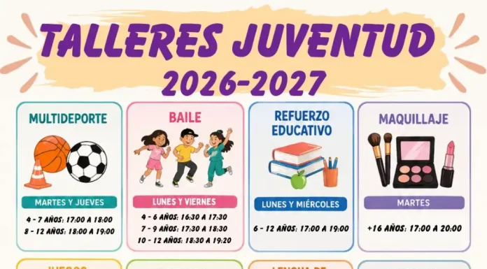 Juventud abre el plazo de inscripción para los talleres de la temporada 2026/27