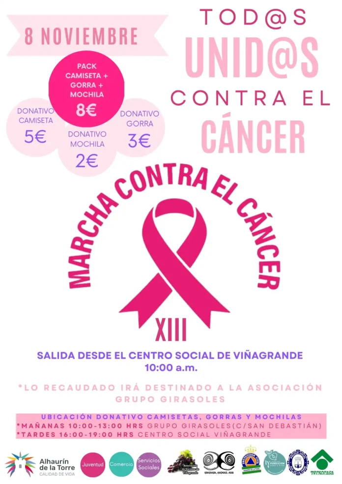 El 8 de noviembre, nueva fecha de la Marcha contra el Cáncer de Alhaurín de la Torre El 8 de noviembre, nueva fecha de la Marcha contra el Cáncer de Alhaurín de la Torre