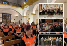 Protección Civil celebra el dia de sus Patronos con una misa y un acto de reconocimiento a su voluntariado