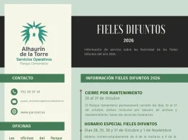 El Cementerio cerrará del 20 al 27 de octubre por los trabajos de mejora y mantenimiento