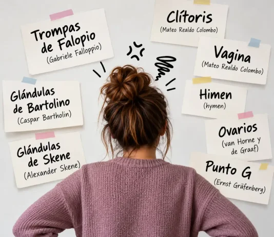 Mujer frustrada ante notas anatómicas_10_18_2026