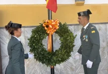 La Guardia Civil celebra el Día de la Virgen del Pilar con una solemne misa y un homenaje a los caídos