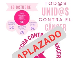 Aplazada por la lluvia la Marcha contra el Cáncer